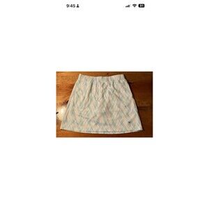 Callaway Womans M White/Blue Green Golf Skirt/Skort Pull On